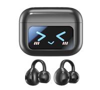 Noise Cancelling - Headphones with Clip On Design, Lightweight Wireless Open Ear Headset with Bone Conduction Technology & Secure Fit for Running, Cycling and Gym Workouts
