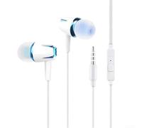 Noise Cancelling Wired Earbuds with Mic, 3.5mm Stereo In-ear Headphones for Hands- Calling, Lightweight Headset Compatible with All Devices(white gold)