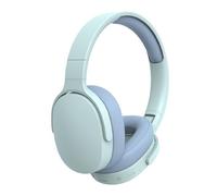 Noise-Cancelling Wireless Bluetooth Headset, 5.1 Chip Stereo Over Ear Headphone Foldable, 10 Hours Constant Music Playing with Mic for PC/Phone/Tablets Blue
