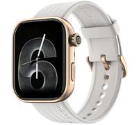 Noise ColorFit Pro 6 Smart Watch - Ivory Gold, Silicone Strap, Gold,Silver/Grey