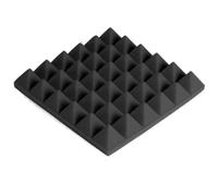 Noise Dampening Panels 30 * 30CM, High-density Sound Proof Panels 50MM, Yellow Red Gray Acoustic Foam Panel 12pcs(Black)