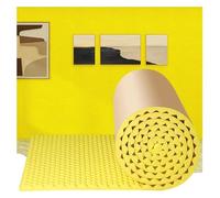 Noise Insulation Soundproofing Foam, 3cm Thick Studio Sound Acoustic Fire Resistant Sound Dampening Panels, Self-Adhesive Egg Crate Sound Insulation Mat (Color : Yellow, Size : 6m)