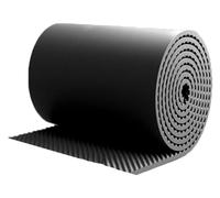 Noise Insulation Soundproofing Foam, 7cm Thick Studio Acoustic Mat, 10m/Roll Self-Adhesive Fire Resistant Sound Dampening Panels For Studios Office Home (Color : Black, Size : 10m/32.8ft)