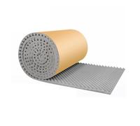 Noise Insulation Soundproofing Foam Noise Acoustic Foam Panels,3cm Thick Self-Adhesive Flame Retardant Sound Insulation Mat,Indoor Wall Sound-Absorbing Cotton for Recording Studio,Grey-10m