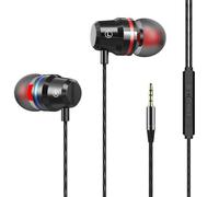 Noise Isolating Cable Headphones - Metal Computer Earphones, 3.5 mm Earphones, Wired Controller Headset, High Fidelity Sound Design Efficiently Manages Music, Phone Calls, Volume Control