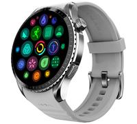 Noise NoiseFit Origin Smart Watch - Silver Grey with Grey Silicone Band, Silver/Grey