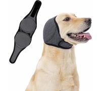 Noise-Reducing Dog Ear Defenders for Fireworks & Storms, Calming Dog Ear Protectors for Anxiety Relief, Warm & Waterproof Happy Hoodie for Grooming, Bathing, Swimming (L)