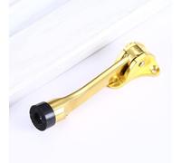 Noise Reducing Door Stopper with Zinc Alloy Lever and Non Slip Rubber Foot for Convenient Use (Gold)