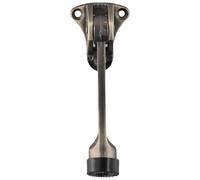 Noise Reducing Door Stopper with Zinc Alloy Lever and Non Slip Rubber Foot for Convenient Use (Green Bronze)