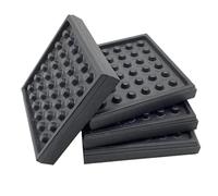 Noise Reducing Exercise Equipment Mat Set 4Pcs Non Slip Rubber Pads for Treadmills and Stationary Bikes, Floor Protection