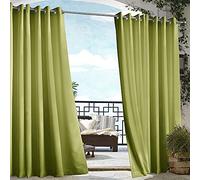 Noise-Reducing Thermal Curtains for Patio Veranda Door Pavilion - Green 132 x 160 cm - Insulating Energy-Efficient Light-Blocking Outdoor Décor