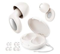 Noise Reduction Ear Plugs for Sleep, Comfortable Silicone Earplugs for Sleep. Pressure-Free, Non-Slip, Reusable. Ambient Noise Reduction for Sleeping, Concerts, Flying, Train, Work. White