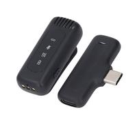 Noise Reduction Wireless Lavalier Lapel Microphone, Clip On Mic 2.4G Signal Transmission for YouTube, TikTok, Podcasts, Interviews