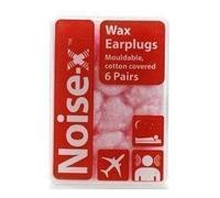 Noise-X Earplugs Wax Cotton 6Pr by Noise-X