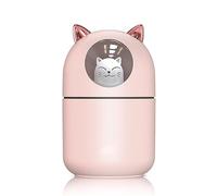 Noiseless Mini USB Humidifier Handy & Portable with Color LED Light - Perfect for Offices, Bedrooms & Car (Pink)