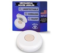 Noiseless Mouse Jiggler, Cordless Device (No ON/OFF Switch, Ultra Low Power) No USB, No Software Required-Keeps Computer Awake - Mechanical and Undetectable Mouse Mover (PEARL)