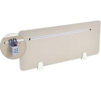 NoiseReducing Desk Privacy Divider Slotted Office Partition for Enhanced Focus & Visual Comfort Gray (120x30cm) Ideal for Home & Workplace