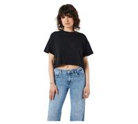 Noisy May - Alena O Neck Semi Crop Black - Top - black - XS - 100% Cotton XS