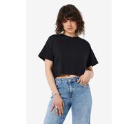 Noisy May - Alena O Neck Semi Crop Black - Top - black - L - 100% Cotton L