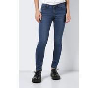 Noisy May - Allie Low Waist Skinny Medium Blue Denim - Jeans - blue - W24 / L30 - 75% Cotton, 18% Polyester, 5% Viscose, 2% Elastane,Denim W24 / L30