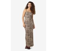 Noisy May - Avery Maxi Tube Silver Mink Leo - Dress - brown - S - 95% Polyester, 5% Elastane S