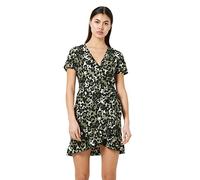 Noisy may Bestseller A/S Women's Nmclara Bianca S/S Wrap Dress Noos, Kalamata/AOP: Leo, M