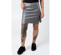 Noisy May - Clara Penny Slit Charcoal Gray - Skirt - grey - M - 100% Polyester M