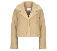 Noisy May Nati Crop Teddy Coat Beige S Woman