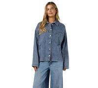 Noisy May Enza Oversize Long Sleeve Shirt Blue XL Woman