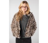 Noisy May - Jennifer Fur Birch Leo - Jacket - brown - L - 100% Polyester,Faux Fur L