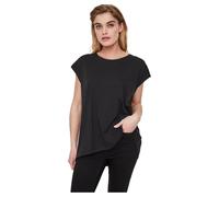 Name It Women's Nmmathilde S/S Loose Long Top Noos T Shirt, Black (Black Black), L UK