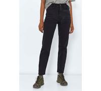 Noisy May - Moni High Waist Straight Ank Black Denim - Jeans - black - W25 / L32 - 99% Cotton, 1% Elastane W25 / L32