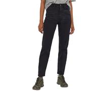 Noisy may Women's Nmmoni Hw Straight ANK Jeans Noos Stretch, Black Denim, 26W x 30L