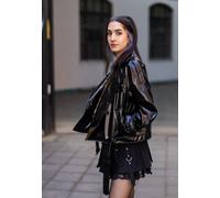 Noisy May - Neal Vinyl Short Black - Jacket - black - XS - Shell: 100% Polyester; Lining: 100% Polyester,Fake Leather XS