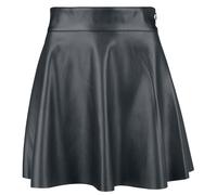 Noisy May Skirt Andy - PU Flared High-Waist Short Black M Women