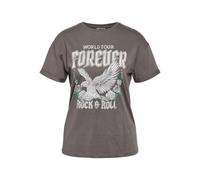 Noisy may Nmbrandy Front Print S/S Top JRS Noos, Charcoal Gray, L