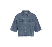 Noisy May NMENZA S/S REG CROP SHIRT MG004MB NOOS Denim Shirt blue S