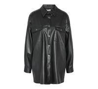 Noisy May NMFLANNY L/S OVERSIZE PU SHIRT NOOS T-Shirt black M
