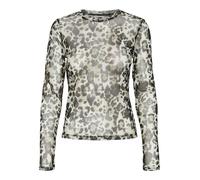 Noisy May NMJudith L/S mesh top BG NOOS Long-sleeve Shirt leopard XL