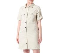 Noisy may NMNEW Signe S/S Denim Dress CLR Noos, Oatmeal, M
