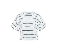 Noisy May NMStripe Alena S/S semi cropped top JRS T-Shirt black white S
