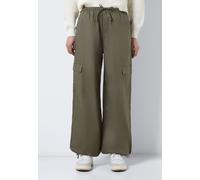 Noisy May - Pinar Cargo Tie Crocodile Solid - Pants - green - XS - 100% Cotton,Cotton XS
