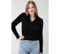 Noisy May - Piper High Neck Zip Black - Top - black - XS - 68% Viscose, 32% Polyester,Knitwear XS