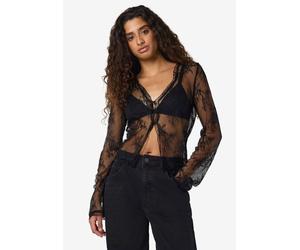 Noisy May - Tika Lace Black - Cardigan - black - S - 100% Nylon S
