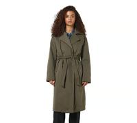 Noisy May Women’s Long Trench Coat Belted Classic Lapel Overcoat Jacket Ladies