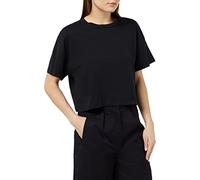 Noisy may Women's Nmalena S/S O-Neck Semicrop Top FWD Noos T-Shirt, Black, L