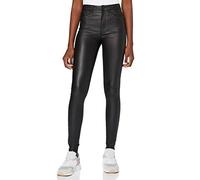 Noisy May Womens Nmcallie Hw Skinny Coated Pants Noos Trouser, Black Coated, S UK