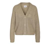 Noisy may Women's Nmcharlie L/S V-Neck Knit Cardigan Noos, Aluminium, S