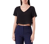Noisy may Women's Nmclara S/S V-Neck Top S T-Shirt, Black, Large