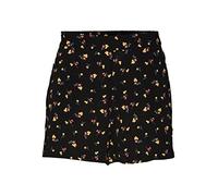 Noisy May Women's Nmclara Smiley Nw Noos Shorts, Black/AOP: Flower, S